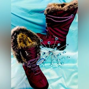 Burgundy, New boots water proof